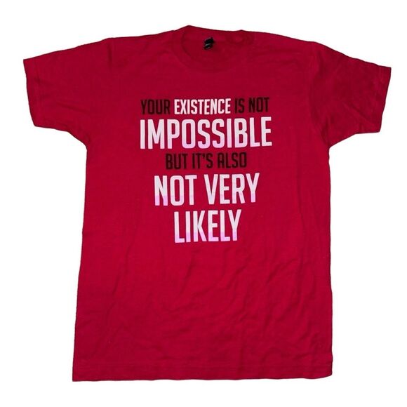 Gildan Men's Medium T-Shirt Red Graphic Tee Night Vale Fan Podcast Merch - Picture 1 of 3